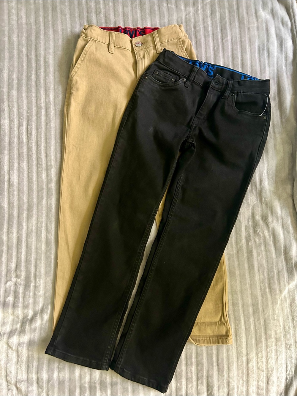 Levi’s Boys 502 Regular Taper Pants Bundle (Set of 2) Size 8